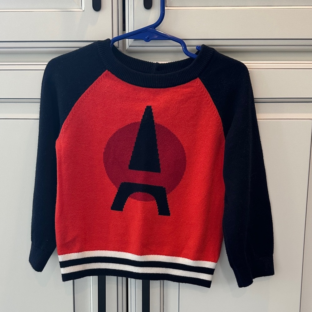 Jacadi paris Red and Black toddler Sweater